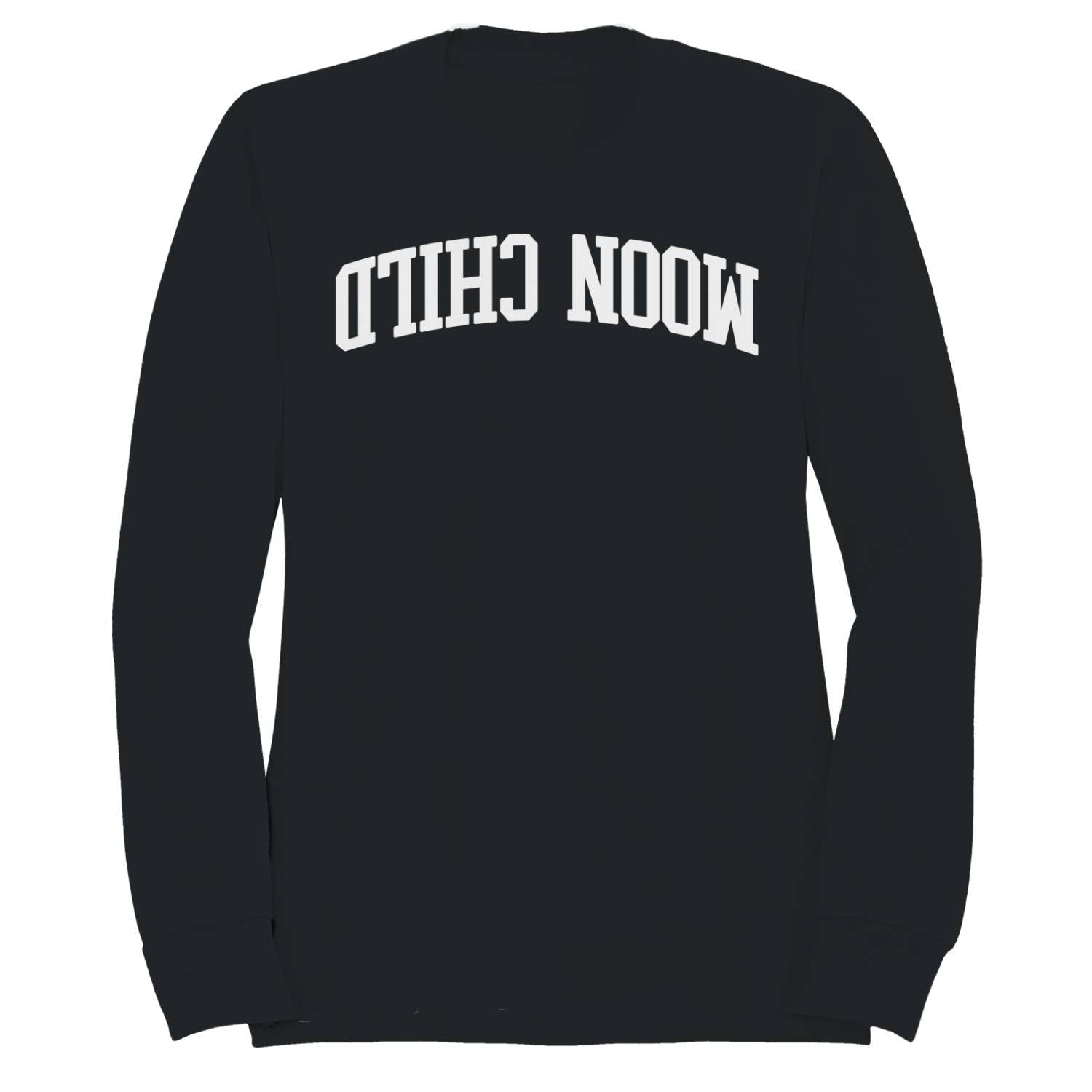 Moon Child Retro Curved Lettering Women's Sweatshirt