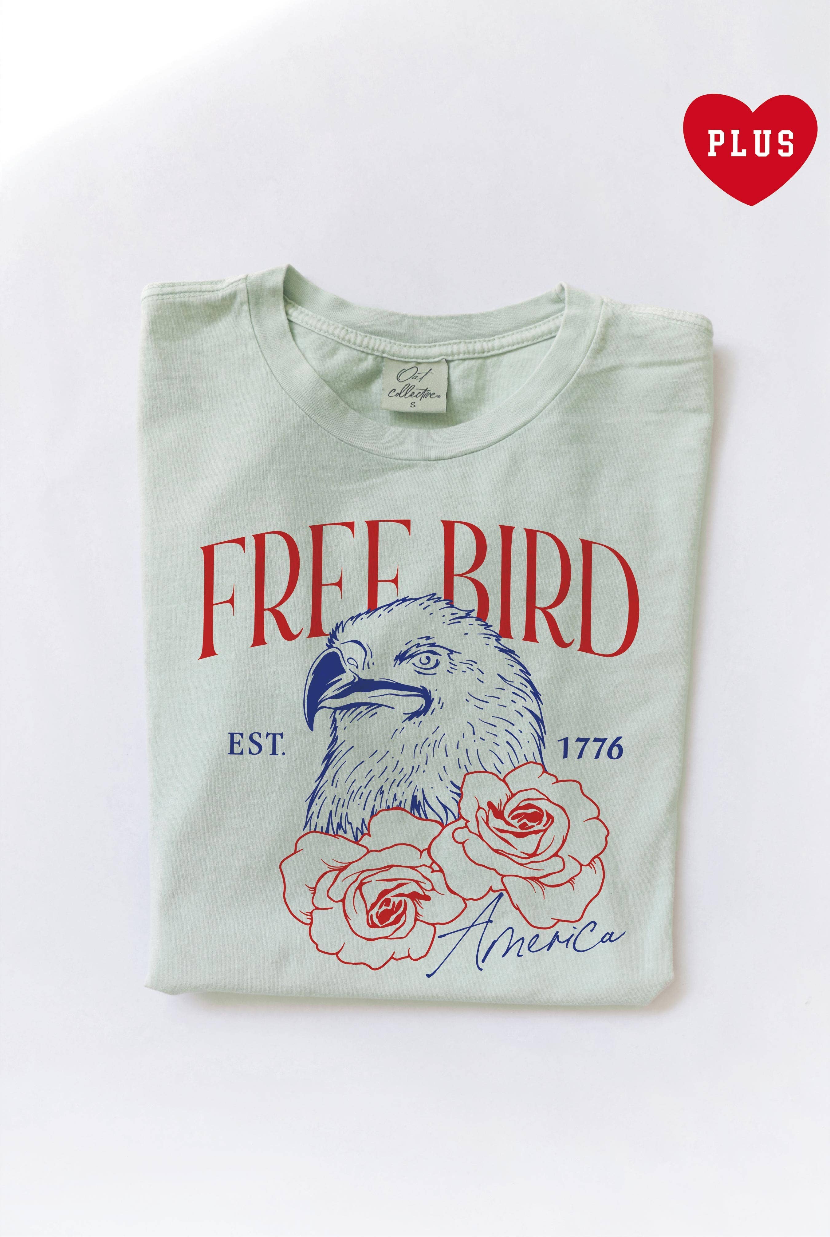 Free Bird America Plus Mineral Graphic Top