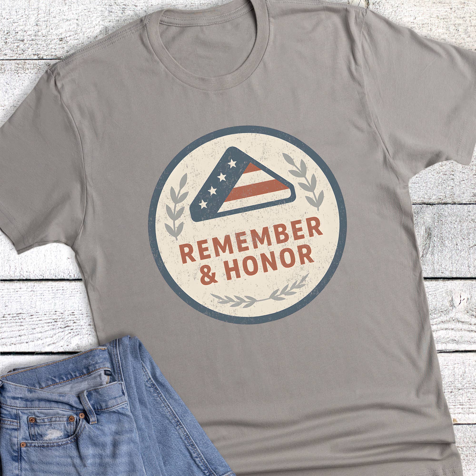 Memorial Day Honor Folded Flag Graphic Tee