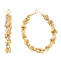 14K Gold-Dipped Twisted Omega Closure Earrings