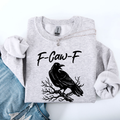 F Caw F, Raven, Crow, Funny, Trending, Halloween, Sweatshirt