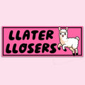 Llama Funny Bumper Sticker Decal, Funny Car Sticker