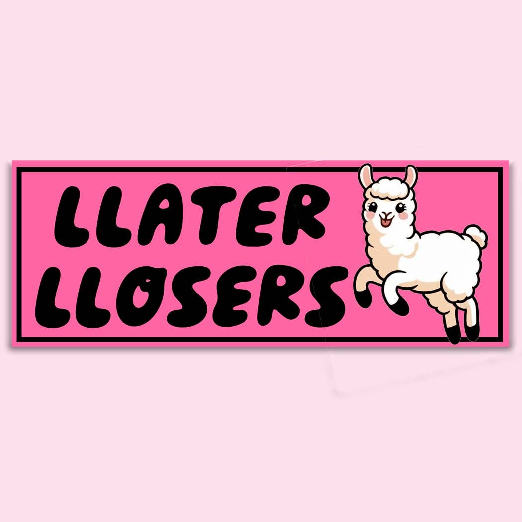 Llama Funny Bumper Sticker Decal, Funny Car Sticker