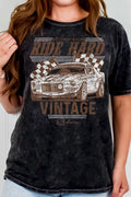 Ride Hard Vintage Rider Mineral Graphic Tshirts