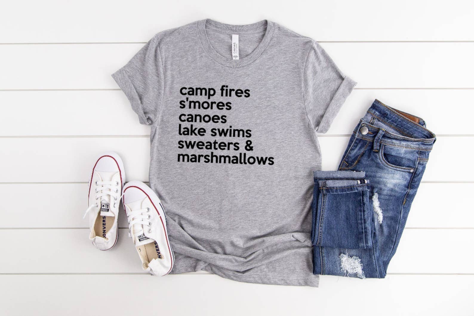 Camp Fires S'mores Canoes Lake Swims T-Shirt