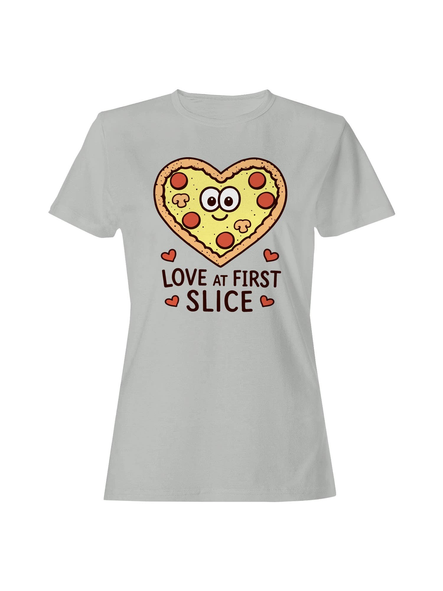Heart Pizza Love At First Slice Women's T-Shirt