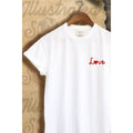 Love Embroidery Valentine  Vintage Graphic Tee