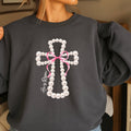 He Is Risen Pearls Easter Graphic Sweatshirt | Gildan Brand