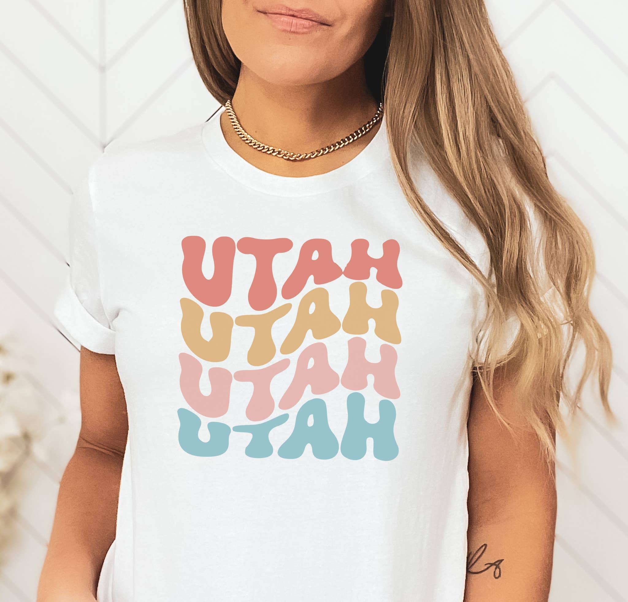 Wavy State Tee | Choose State | Black or White Tee | XS-2XL