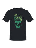Floral Skull Crown Artwork Men's T-Shirt