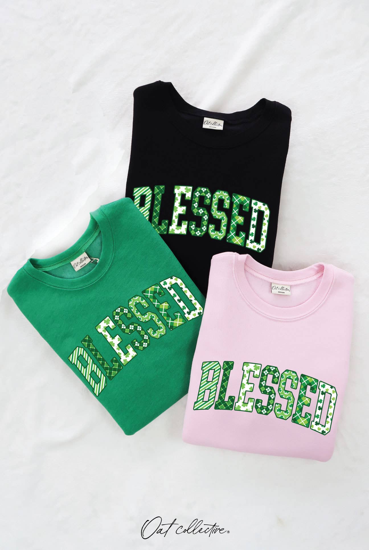 Blessed with Pattern Graphic Sweatshirt