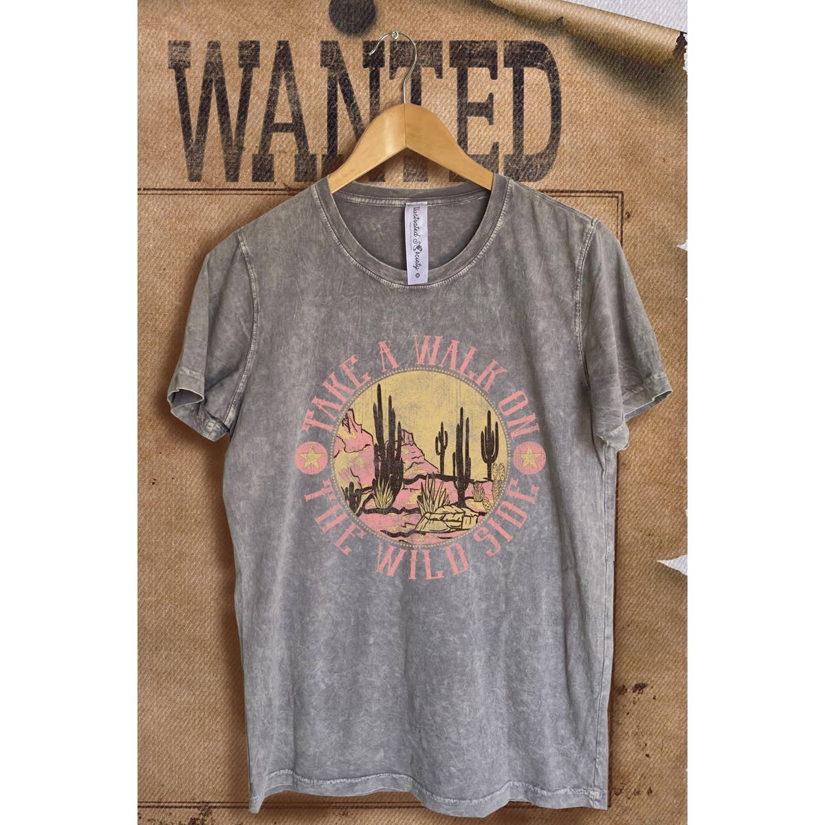 Take A Walk On the Wild Side Mineralwash Vintage Graphic  Te
