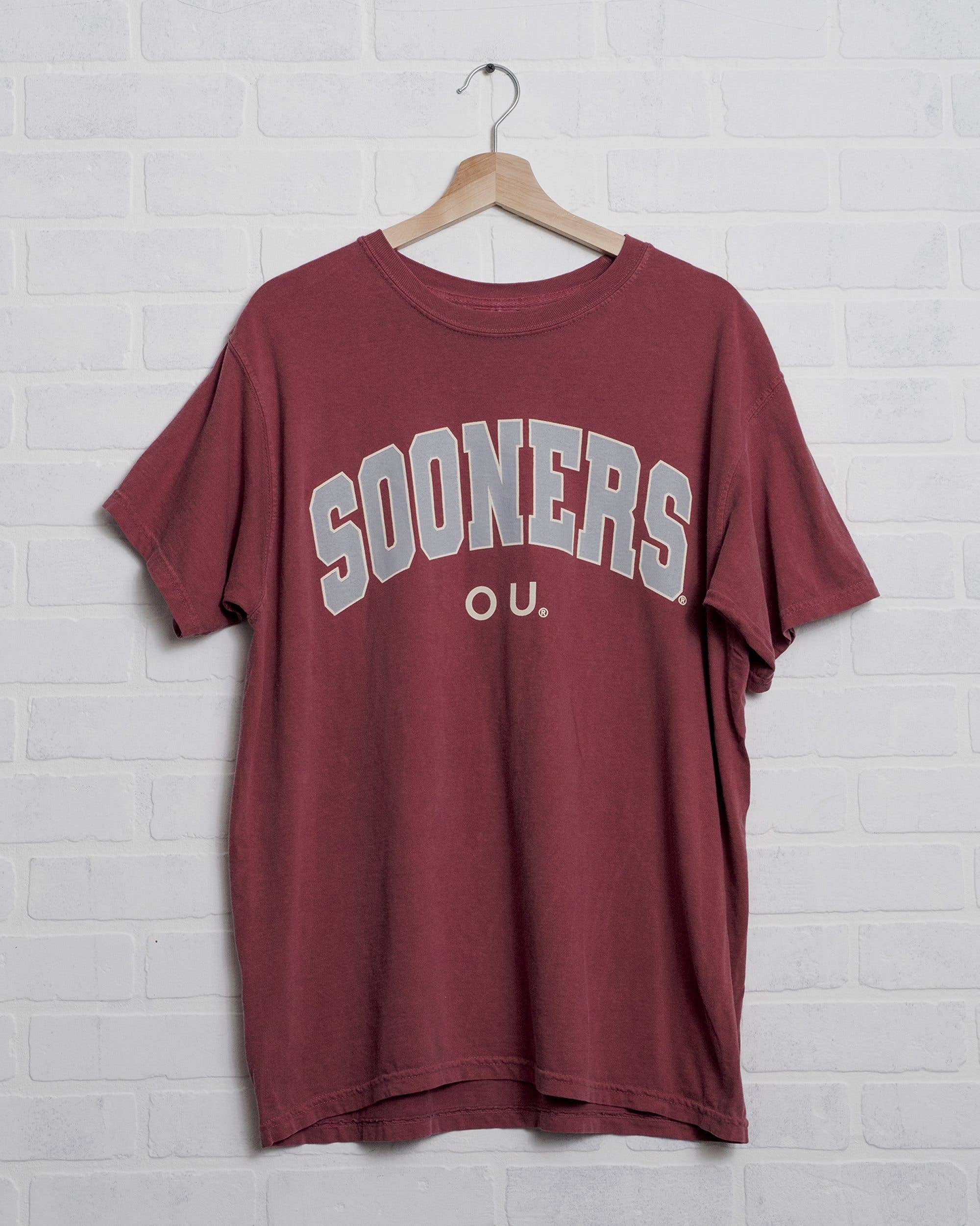 Oklahoma Sooners Filled Gault Crimson Comfort Colors Tee