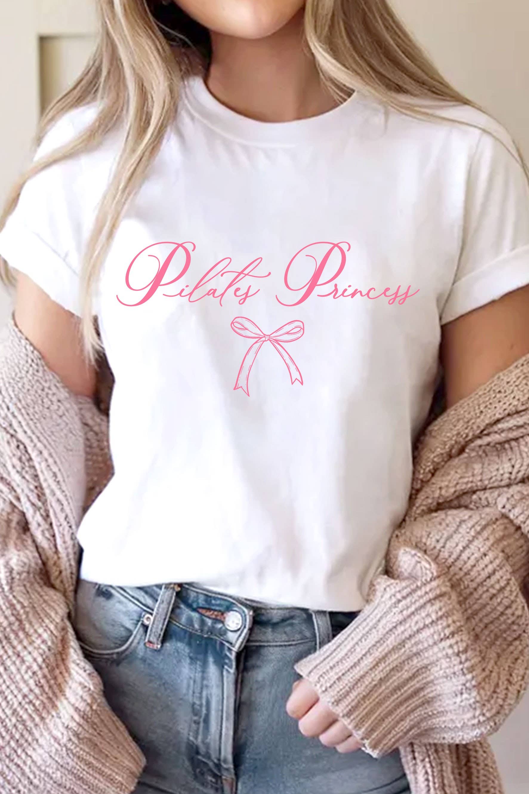 Pilates Princess Bow Graphic Tshirts