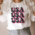 USA with Stars Sweatshirt - White