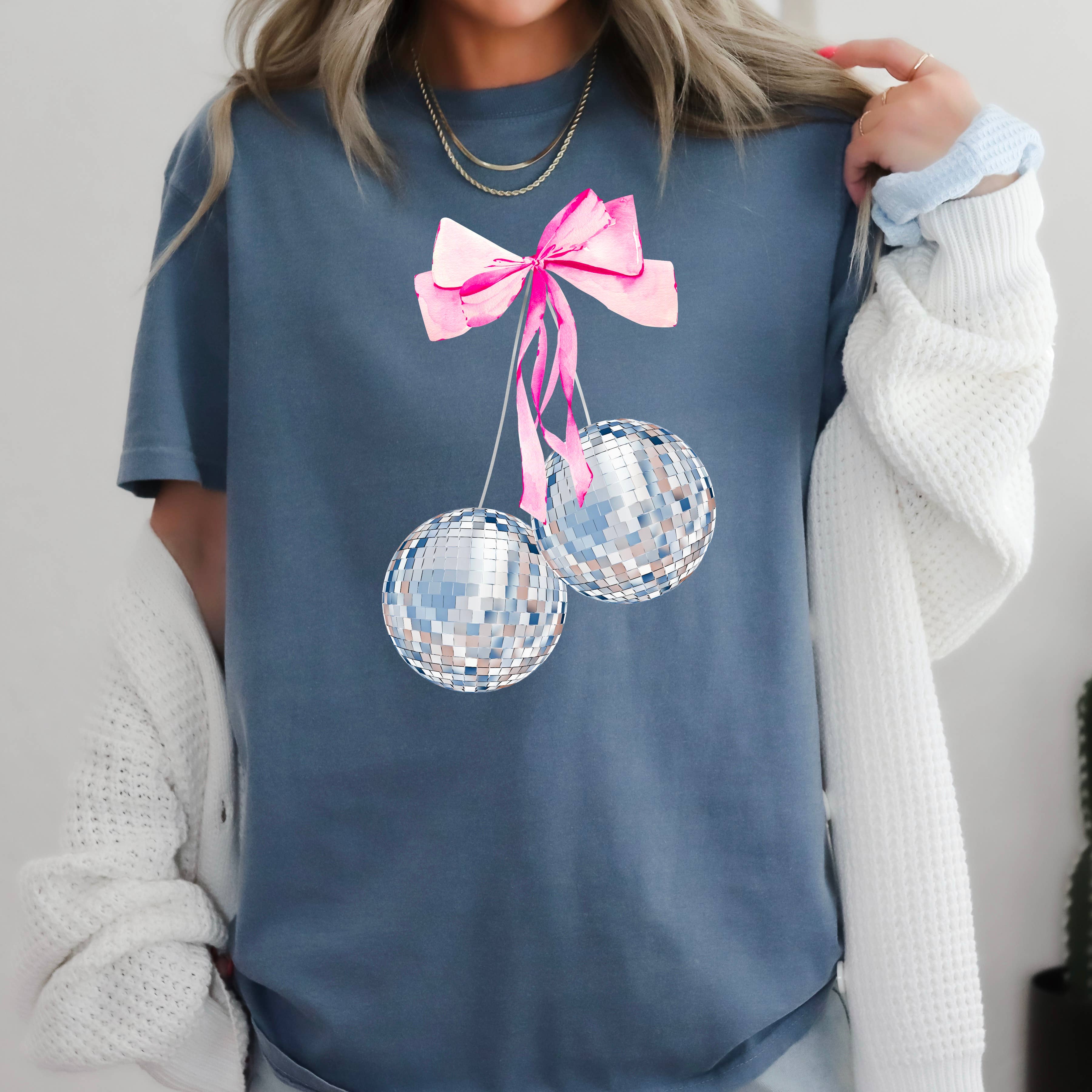 Coquette Disco Balls Graphic Tee | Comfort Colors