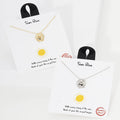 Gold-Dipped Sun Pendant Necklace