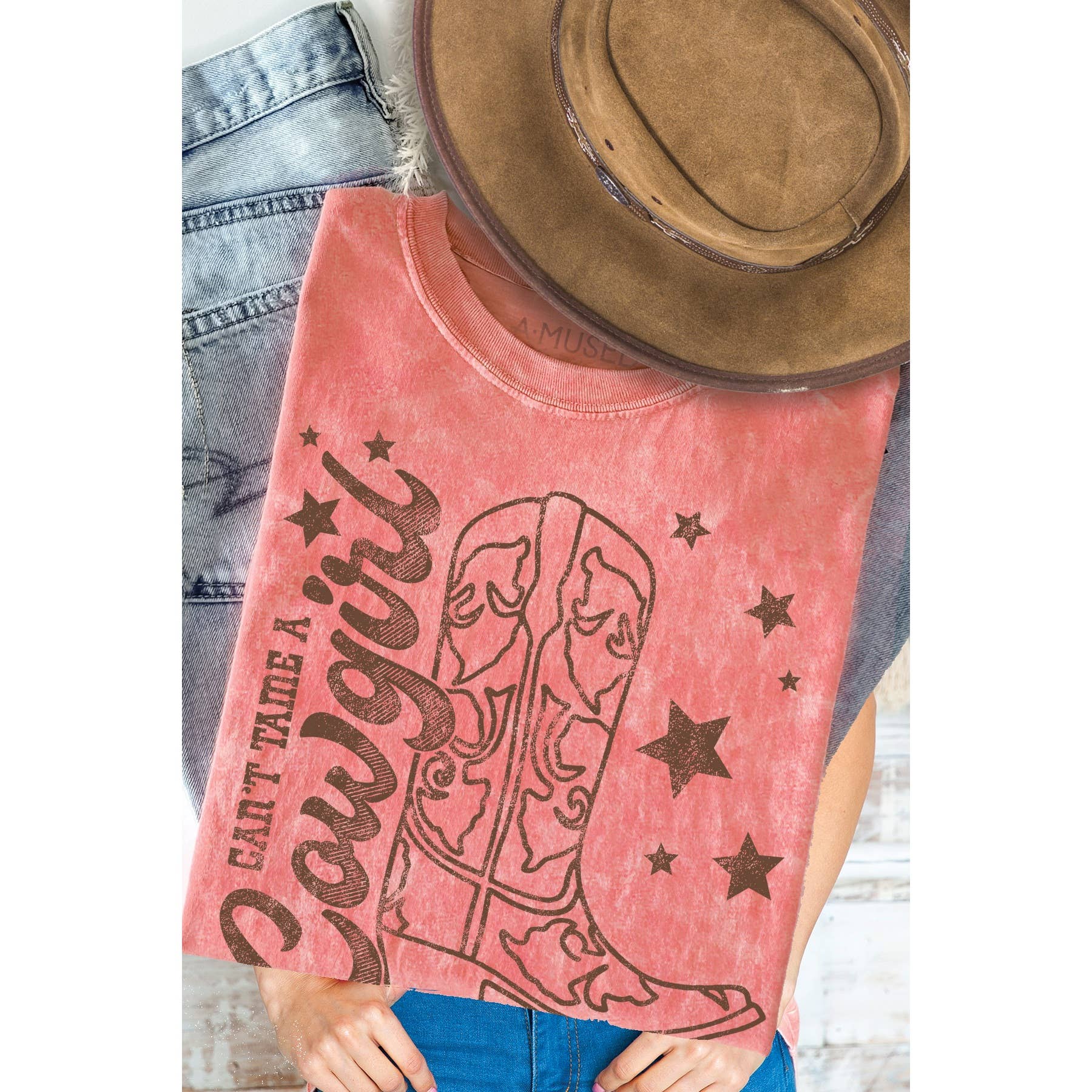 Cant Tame A Cowgirl- Vintage Mineral Wash