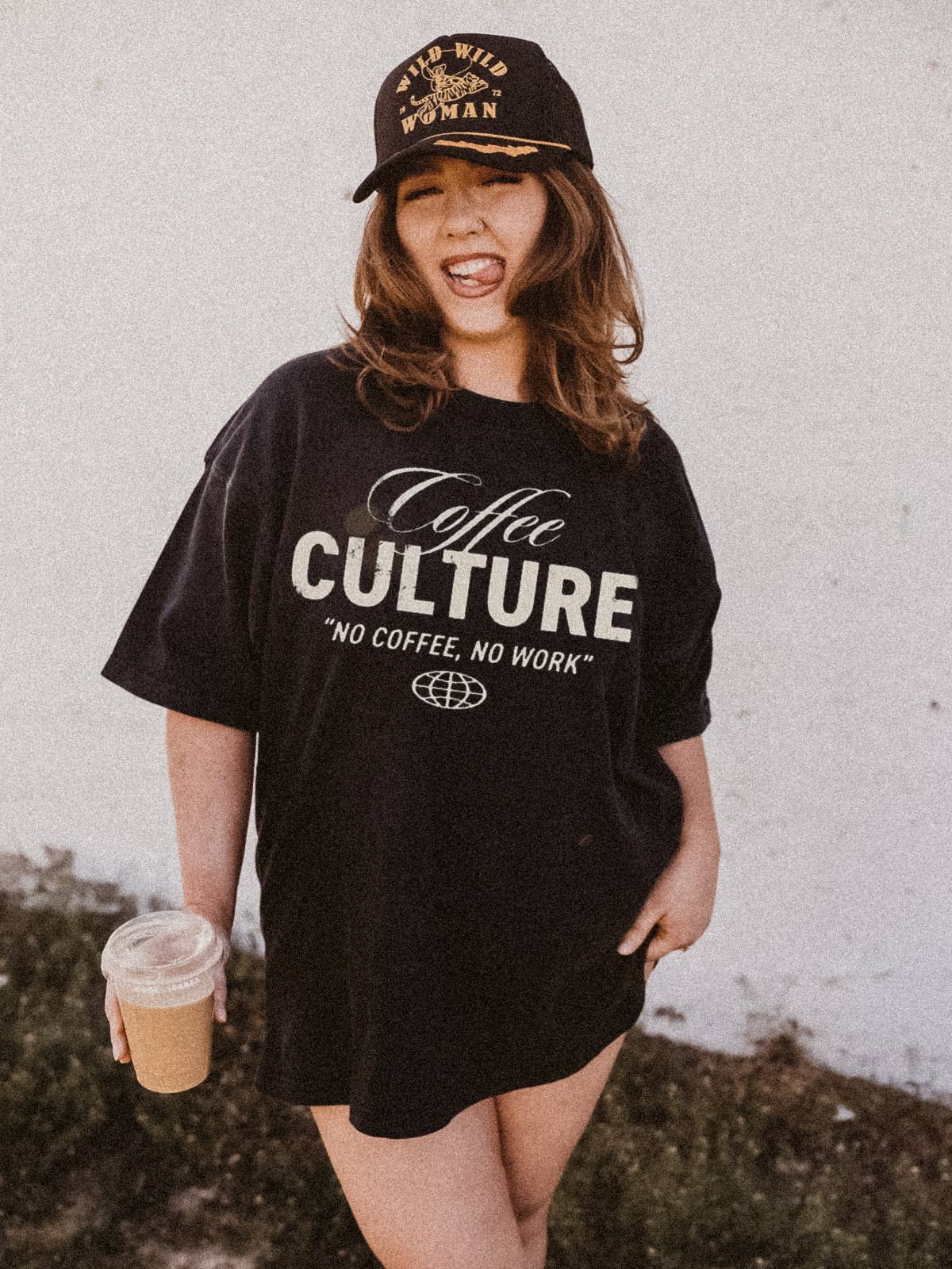 Coffee Culture Womens Graphic Tee - Black