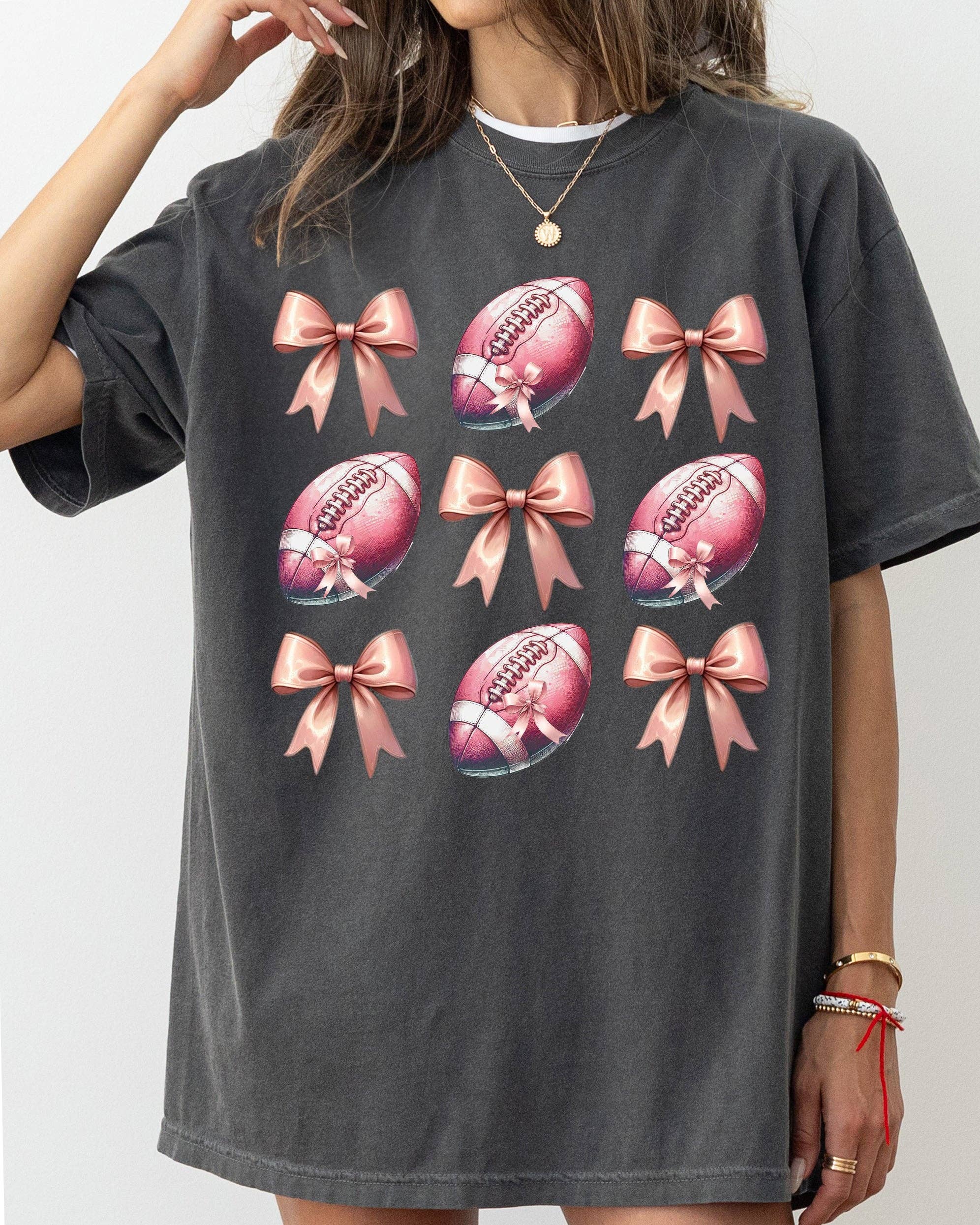 Football, Bow, Ribbon, Ghost, Western Halloween Tshirt