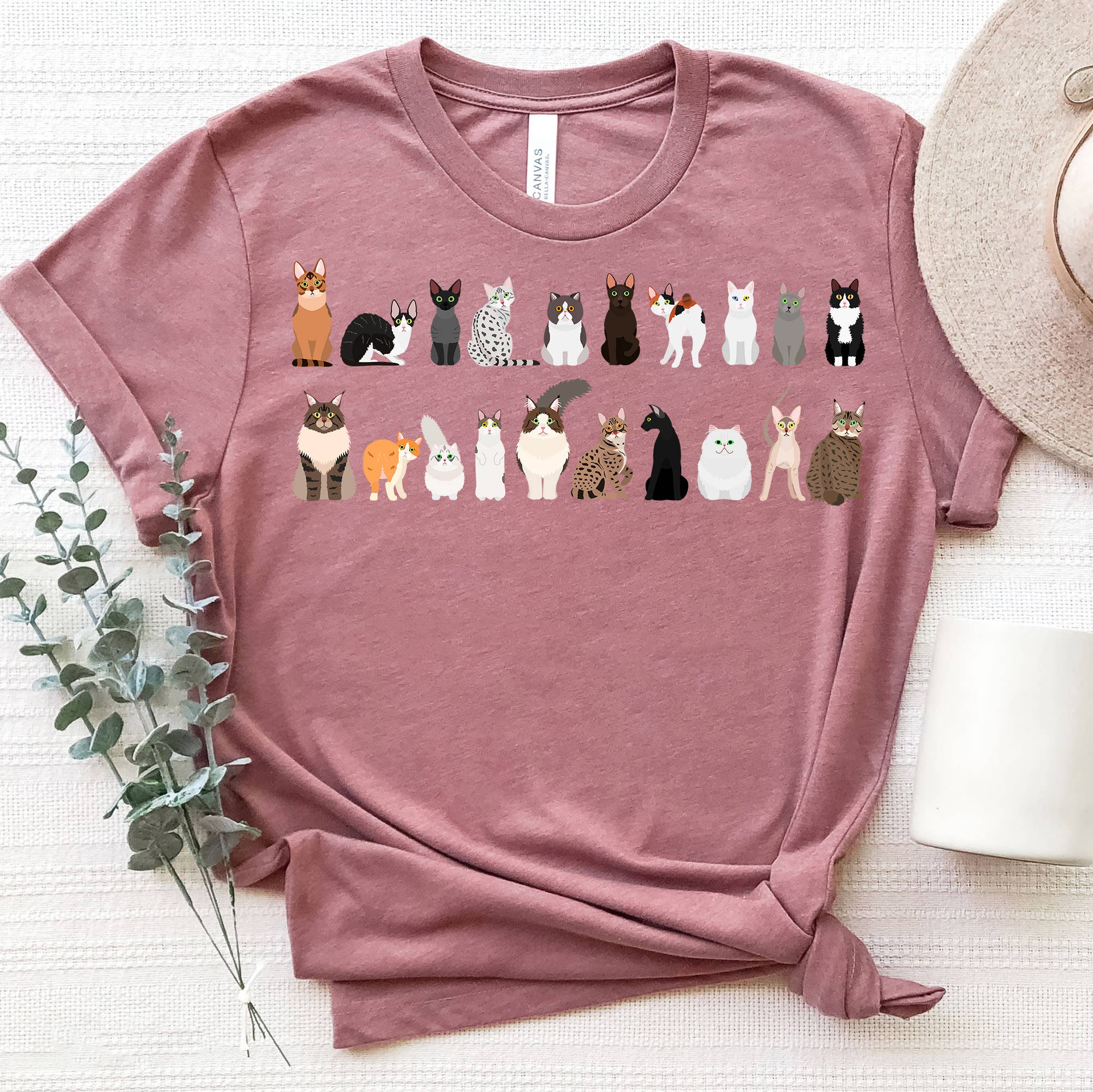 Cat Breeds T-Shirt - Animal Lovers Tees- Farm Animals Tees