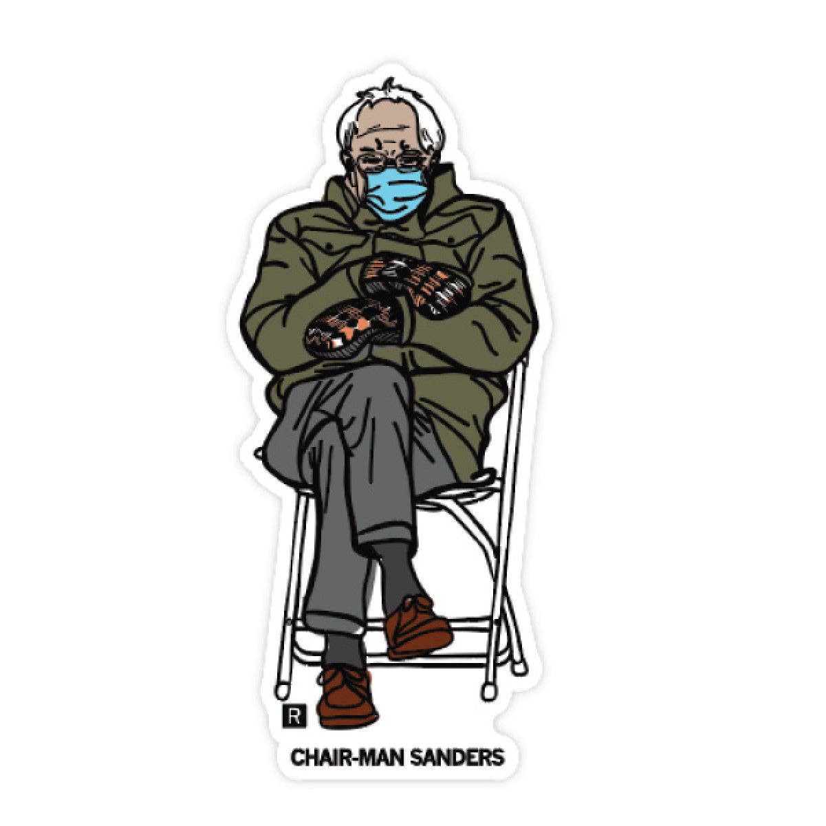 Chairman Sanders Mini Die-Cut Sticker