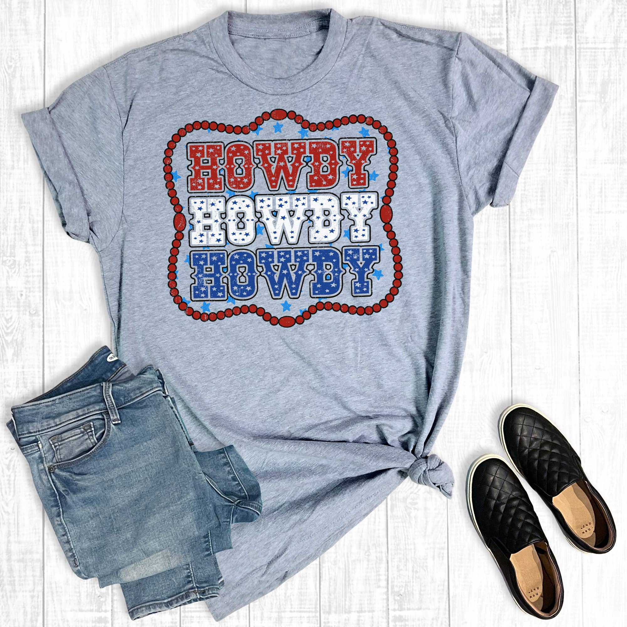 4th of July Howdy Howdy Howdy Graphic Tee