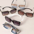 Geometric Frame with Two-Toned Lenses Sunglasses