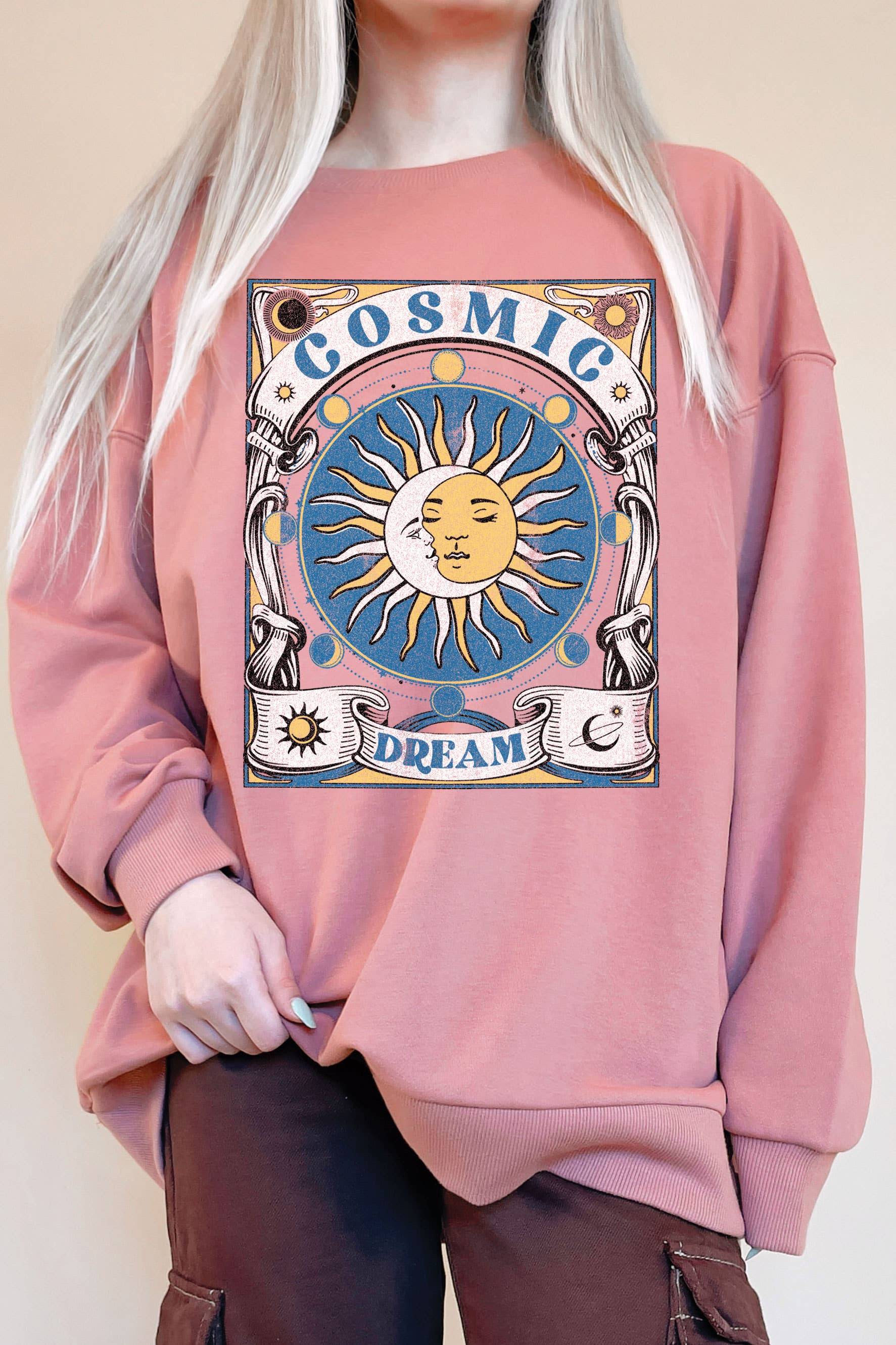 Cosmic Dream Graphix Terry Oversized Sweatshirts