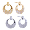 14K Dipped Moon Shape Textured Post Earrings (Copy)