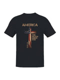 Patriotic Faith Cross Design Men's T-Shirt