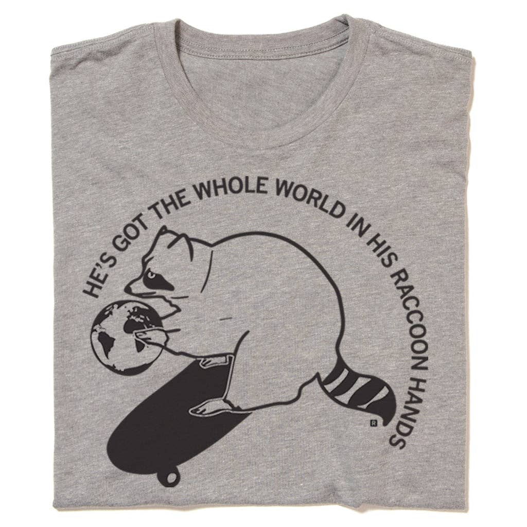 World in His Raccoon Hands