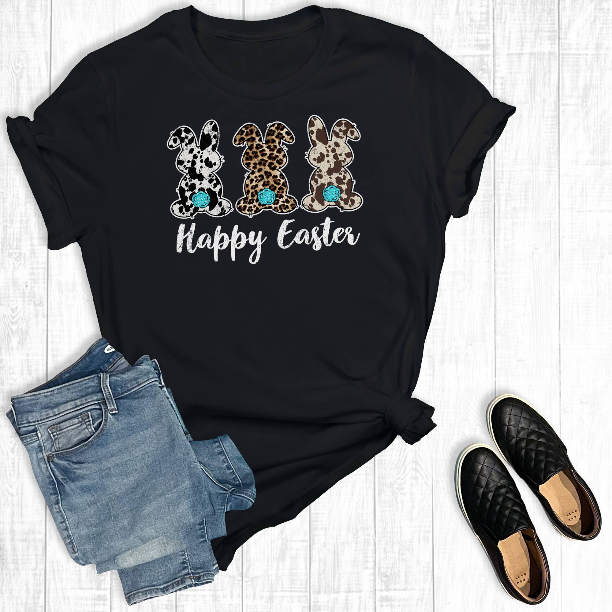 Happy Easter Bunny Trio Graphic Tee