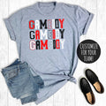 Custom Football Game Day Letters Graphic Tee