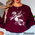 Halftone Cupid  Valentine’S Day Long Sleeve Shirt | Gildan