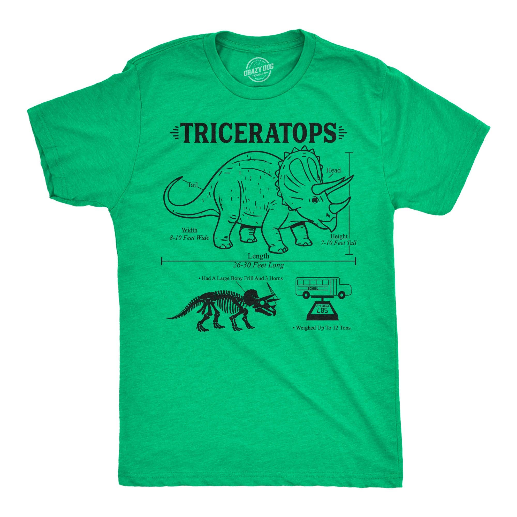 Triceratops Infographic Men's T Shirt