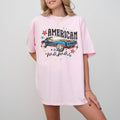 American Mama Retro Muscle Car Music Patriotic Tshirt