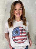 Flag Smiley Face Graphic Tee