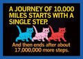 Starts with A Single Step Postcard