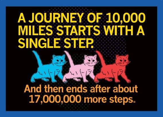 Starts with A Single Step Postcard