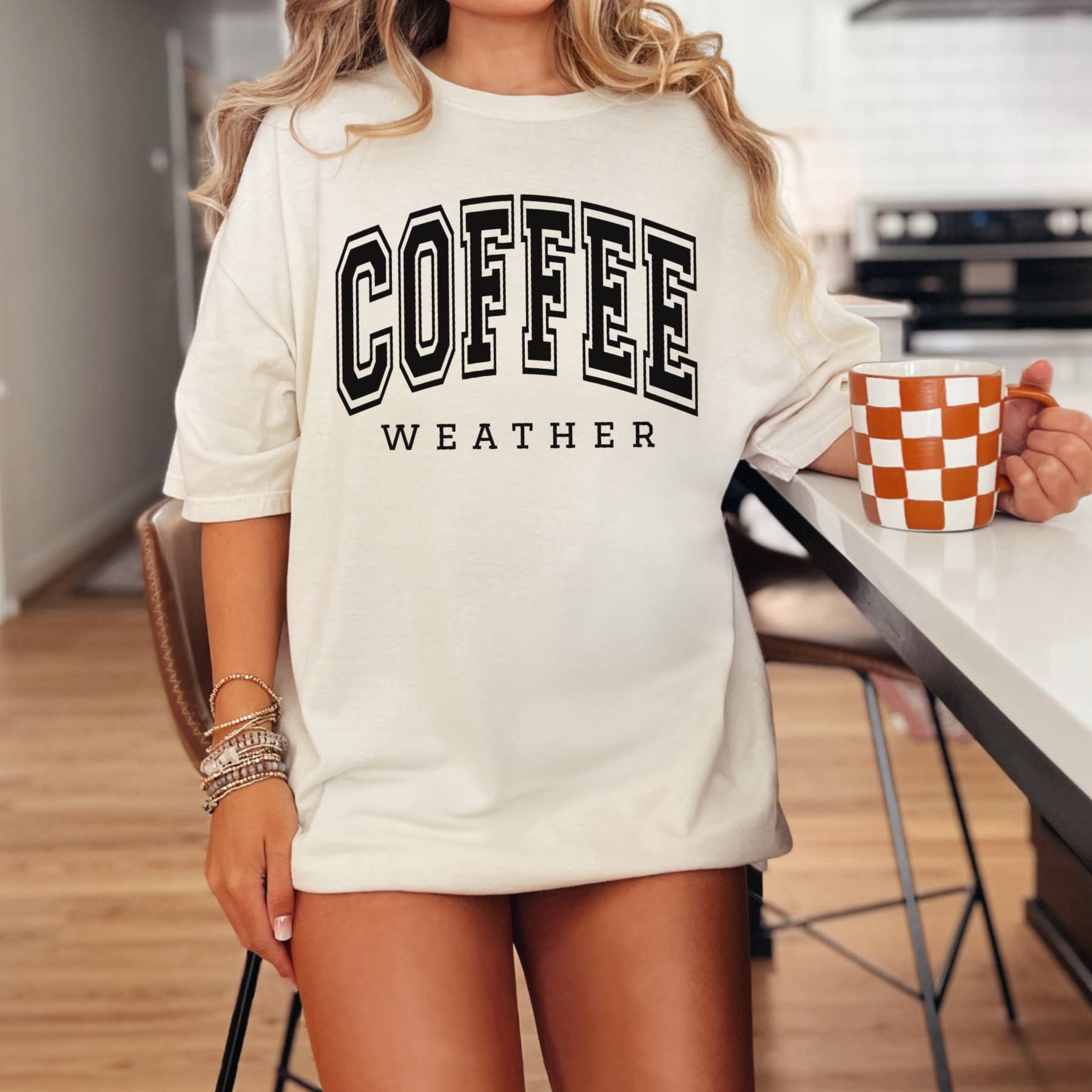Women’S Graphic T-Shirt | Coffee Weather Shirt | Fall 2024