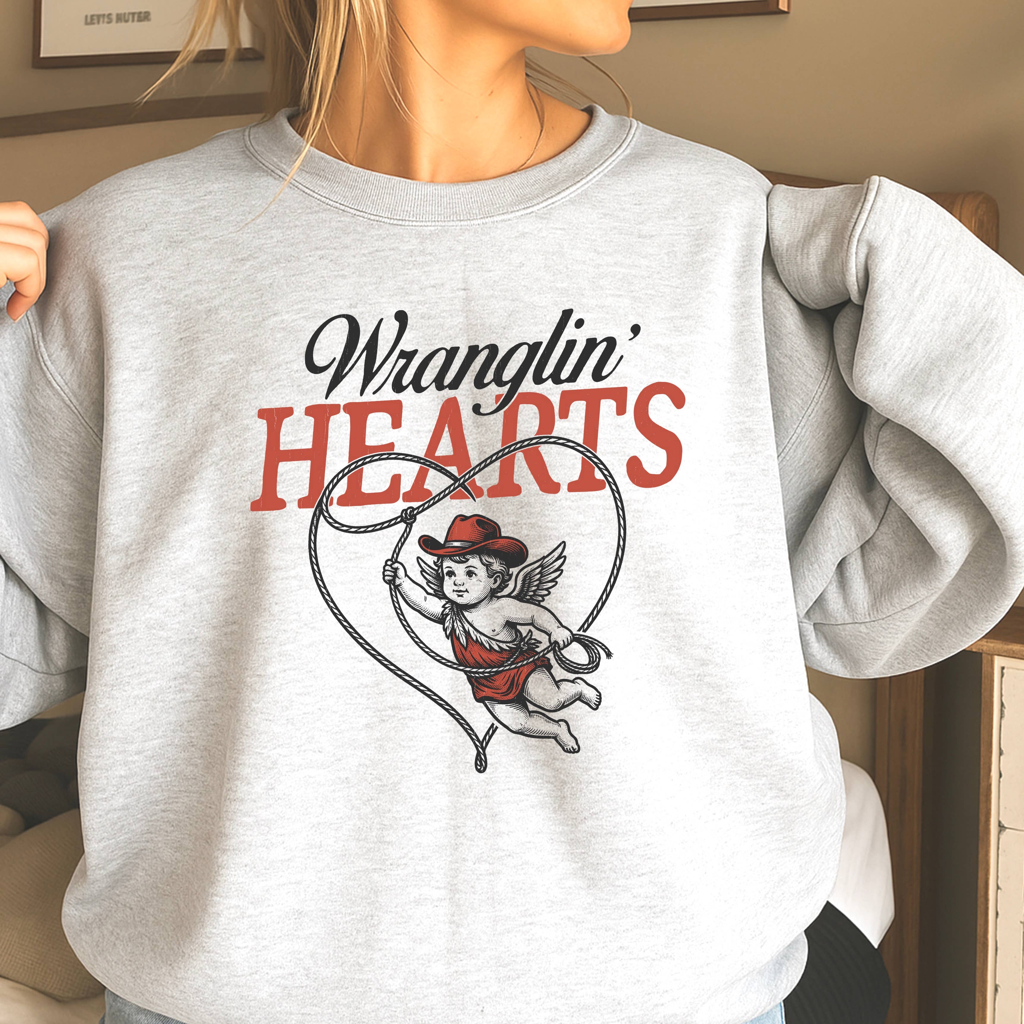 Wranglin Hearts Valentine’S Day Sweatshirt | Gildan Brand