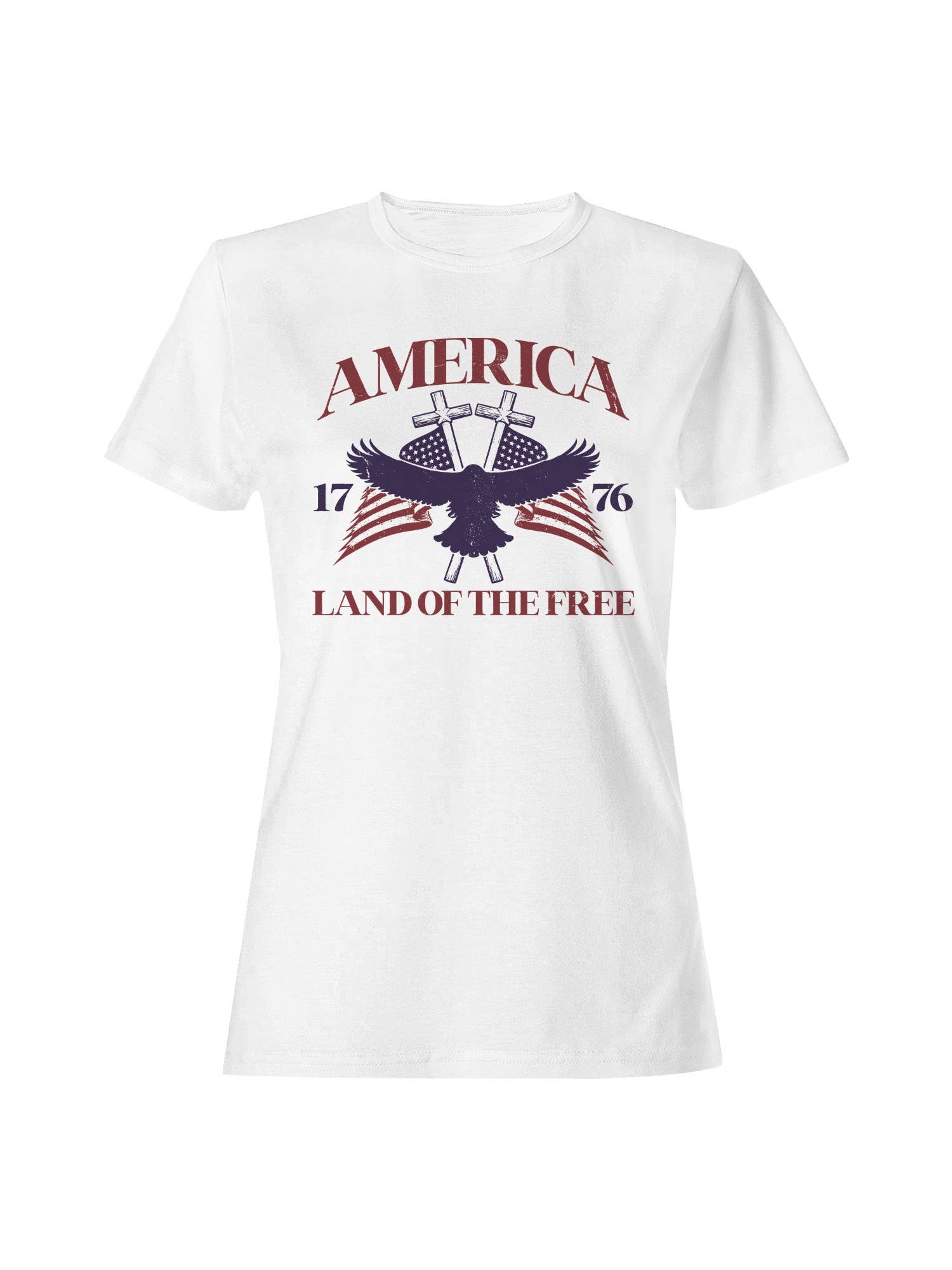 Patriotic Eagle Freedom Emblem Women's T-Shirt