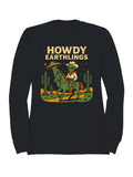 Alien Cowboy Howdy Earthlings Art Women's Sweatshirt