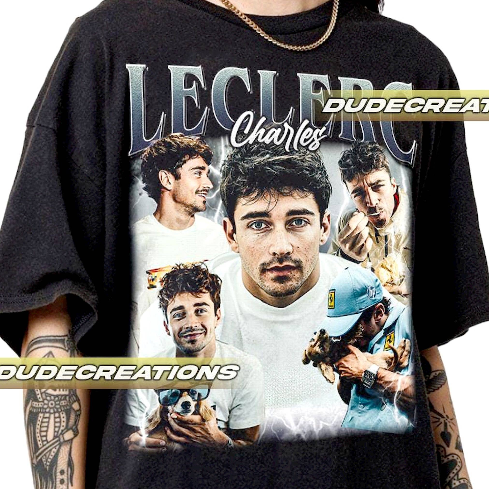 Limited Charles Leclerc Vintage T-Shirt, Unisex Fan Gift Tee