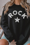 Rock Star Graphic Brushed Sweatshirts