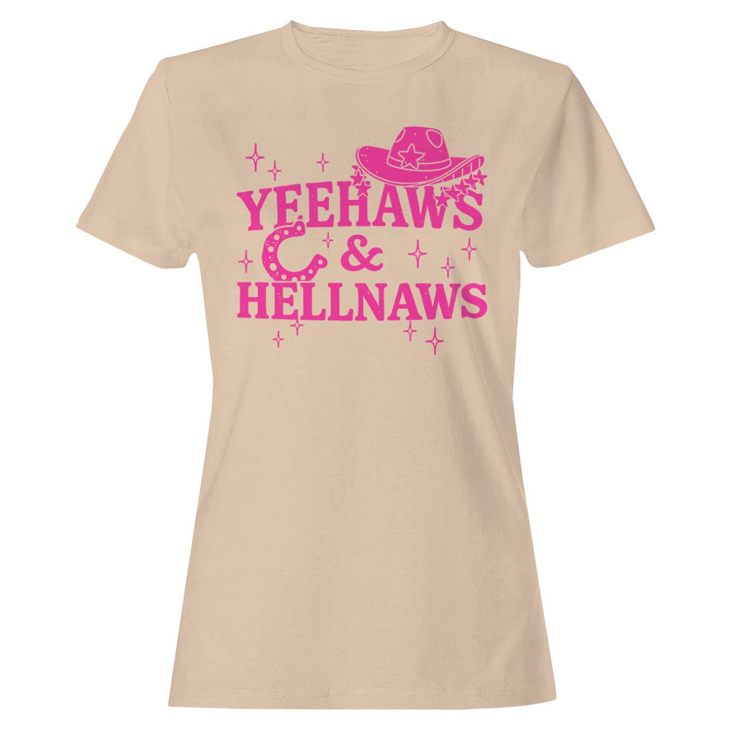 Yeehaws & Hellnaws Western  Women's T-Shirt Natural