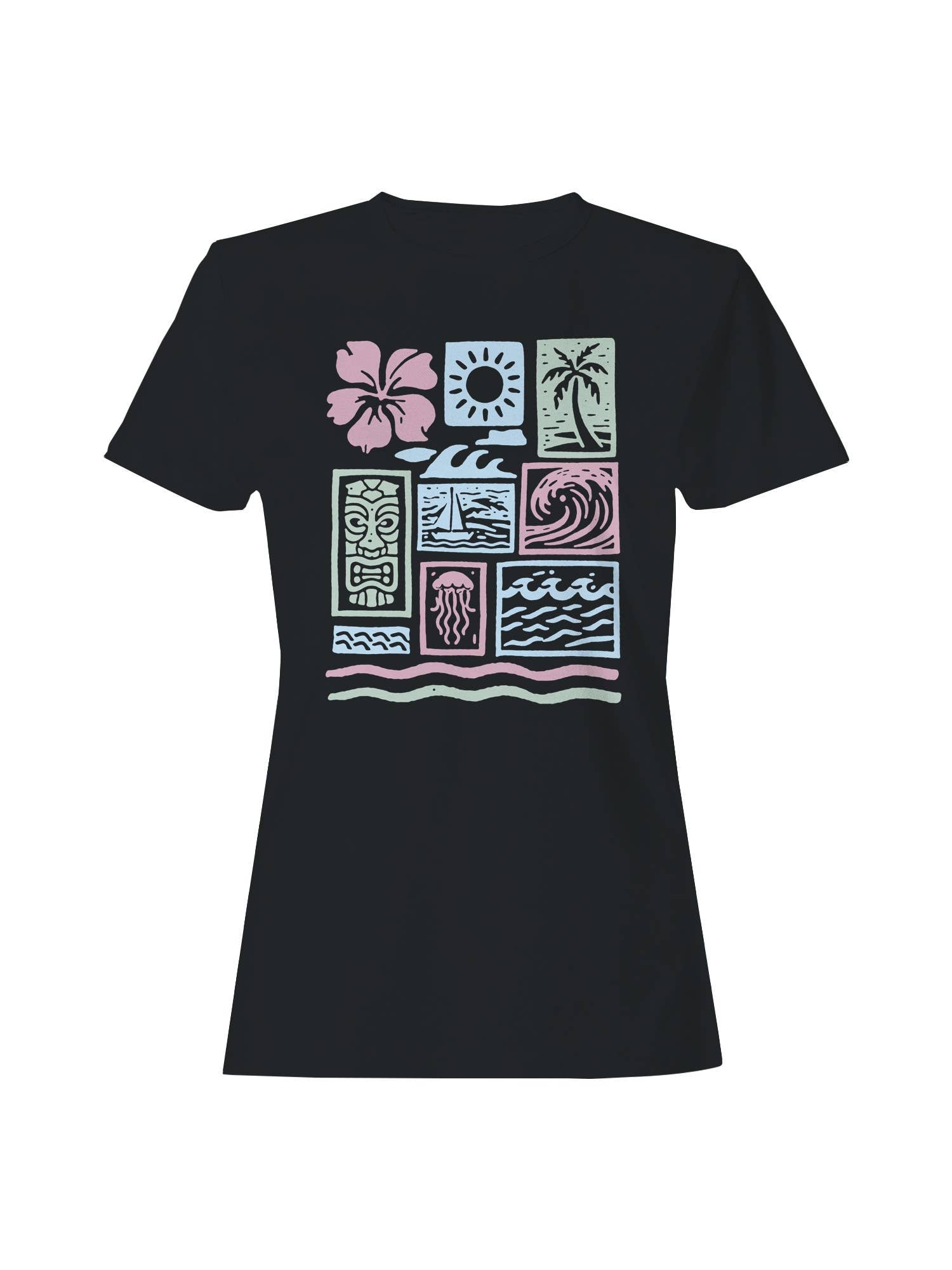 Tropical Vibes Ocean Graphic Women's T-Shirt