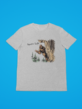 Squatch Life Rock Climbing Bigfoot Grey T-Shirt