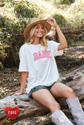 Babe Foil Oversized Graphic Top